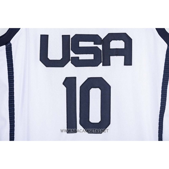 Camiseta USA 2021 Jayson Tatum NO 10 Blanco
